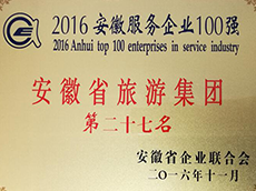 2016年度安徽服務(wù)企業(yè)100強(qiáng)