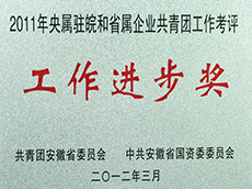 2011年度央屬駐皖和省屬企業(yè)共青團(tuán)工作考評(píng)工作進(jìn)步獎(jiǎng)